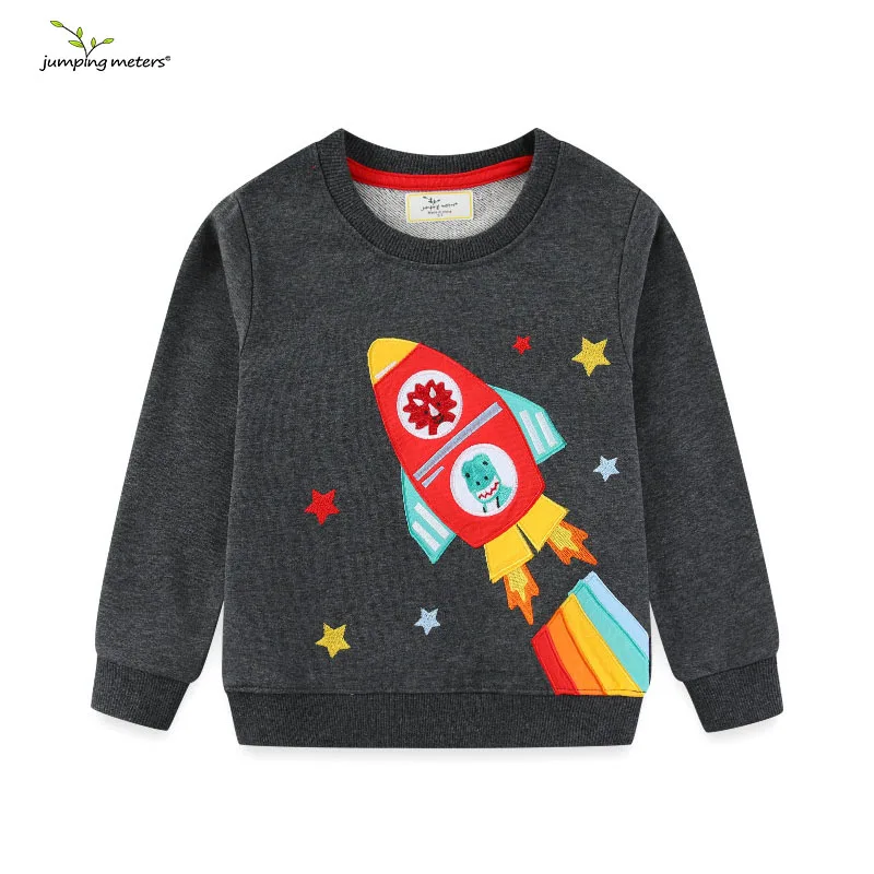 Jumping Meters 2-7T Dinosaurs Baby Boys Sweatshirts Hooded Shirts Kids Clothes Long Sleeve Sweaters Autumn Spring Clothing Shirt