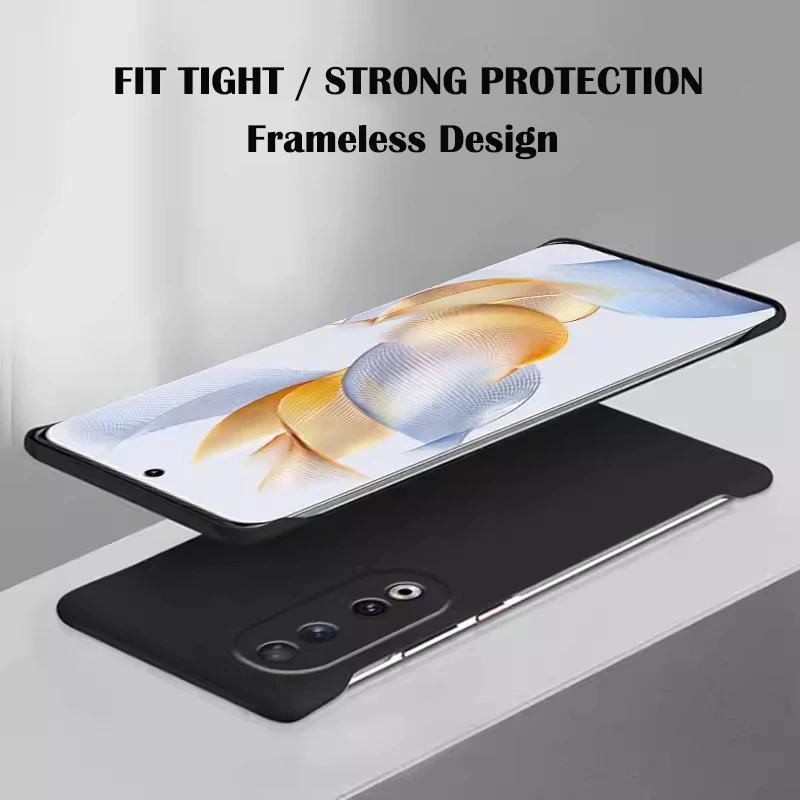 Pure Color Frameless Slim Skin Hard PC Back Cover For Huawei Honor 90 100 Bumper Cases Honor 100 Pro ShockProof Case Fundas