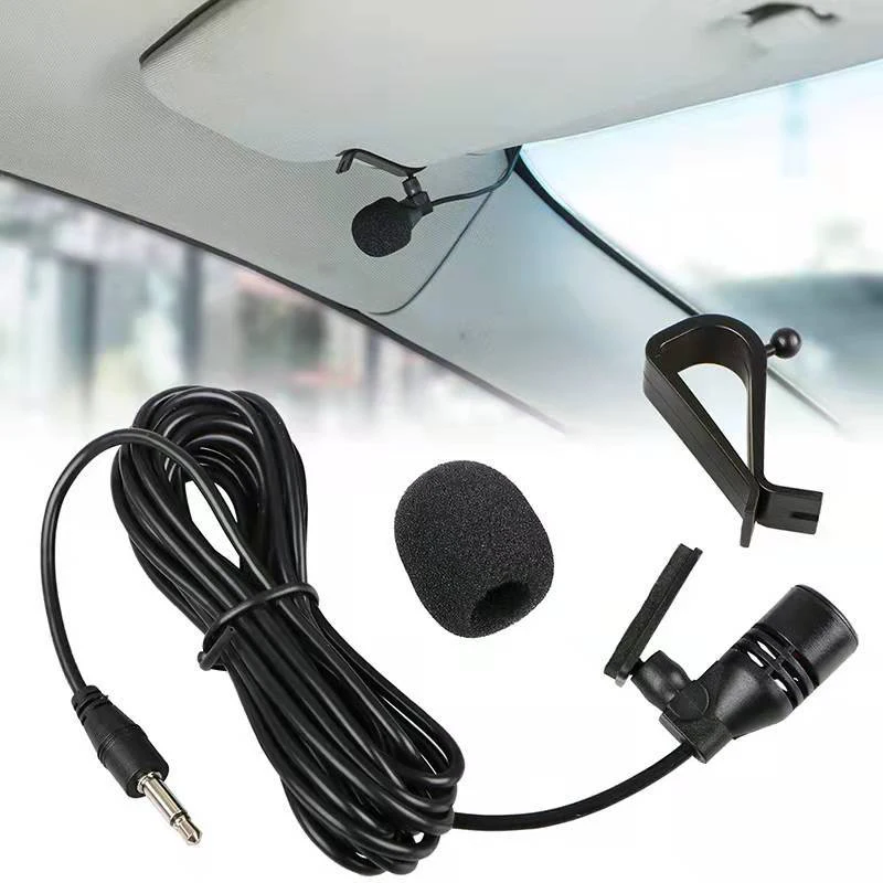 1PC 3.5mm Jack Plug Mic Mono Mini Wired External Microphone for PC Auto Car DVD Radio MINI Professionals Car Audio Microphone view 3