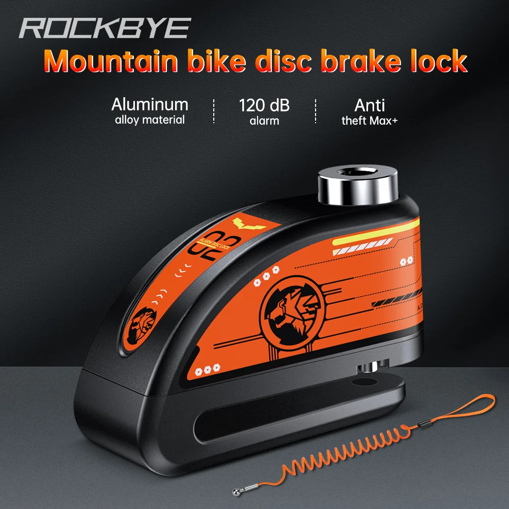 

ROCKBYE New Disc Brake Lock, Made Of Black Aluminum Alloy Material, With Exquisite Appearance And Waterproof Bicycle Accessories