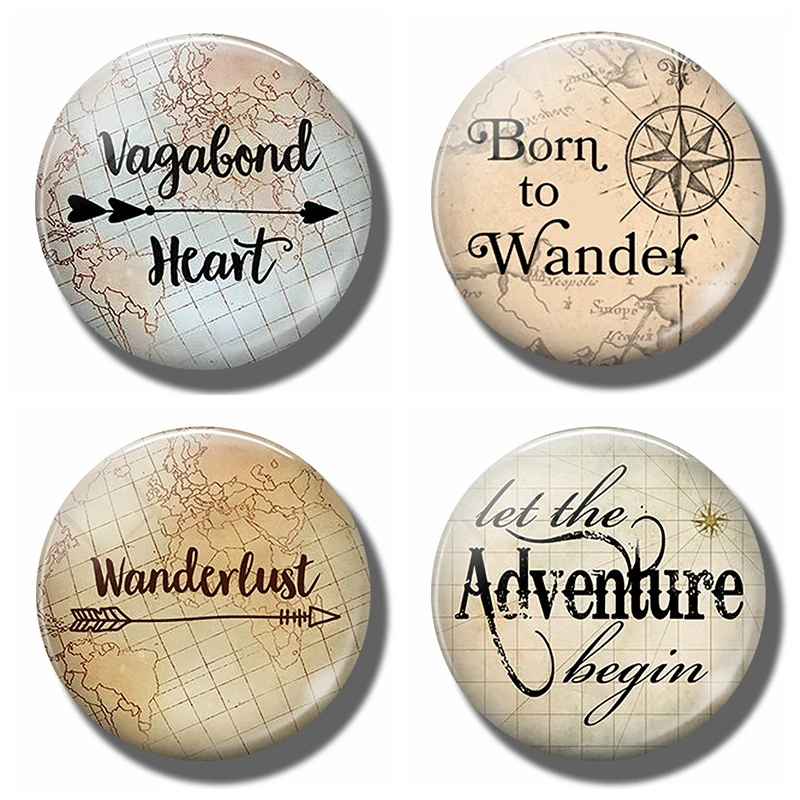 

Wanderlust Letters Fridge Magnets Magnetic Refrigerator Stickers for Home Decor Traveler's Gift Souvenir