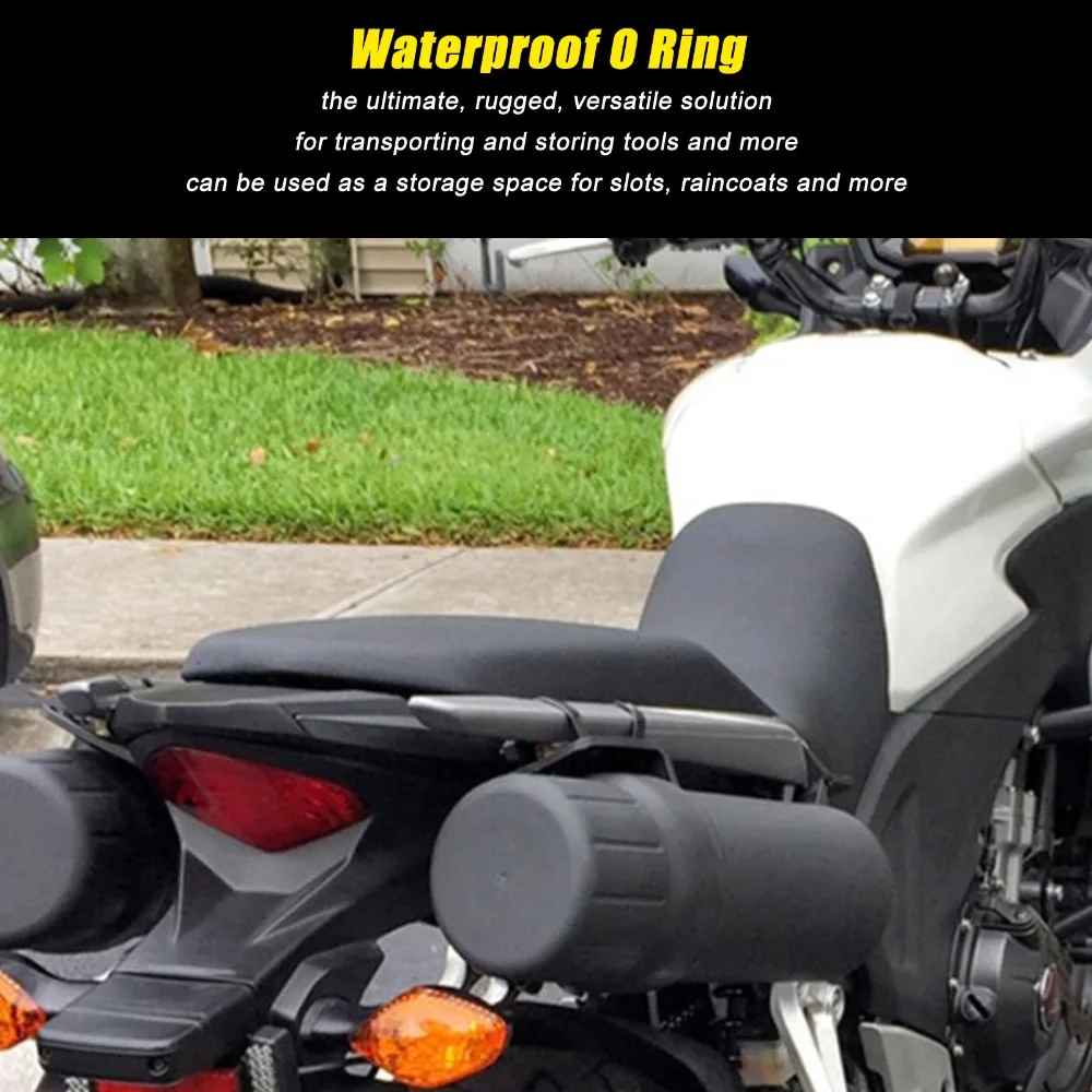 Waterproof Design Motorcycle Tool Tube Large Size Black Universal Tool Tube 125mm/4.9in Diameter Motorcycle Storage Box For UTV