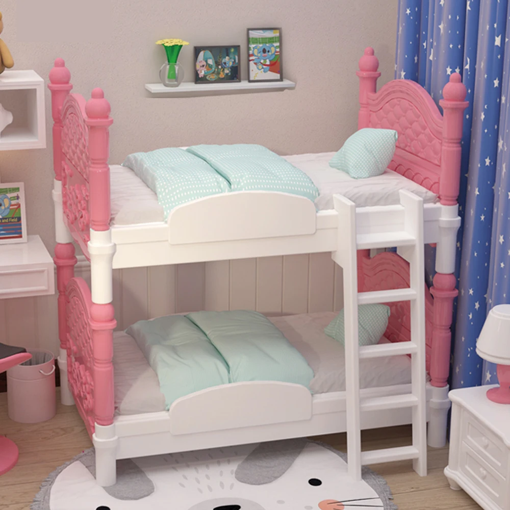 New Koala Miniature Bedroom Furniture Ornament Mini Double Bed Dollhouse 1/12 Room Accessories Play House For Girl Birthday Gift