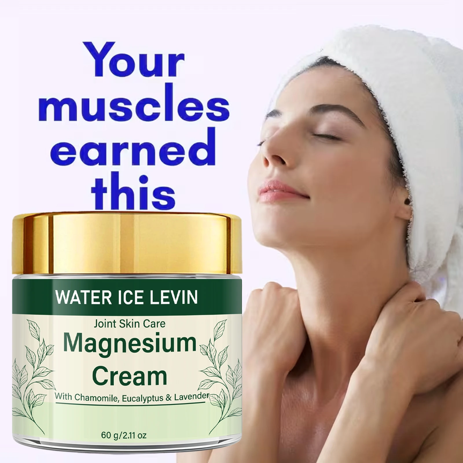 Chamomile Lavender Moisturizing Body Lotion – Non-Greasy Fast Absorbing Daily Care for Soft Firm Skin – 60g