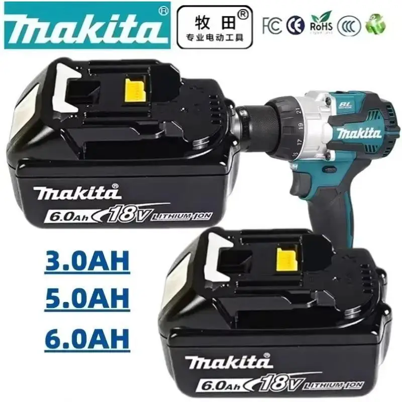 BL1860B Japan Makita100% original battery 18V 5.0Ah 6.0Ah Makita 18V power tool DTW700 BL1840 BL1850 replacement lithium battery