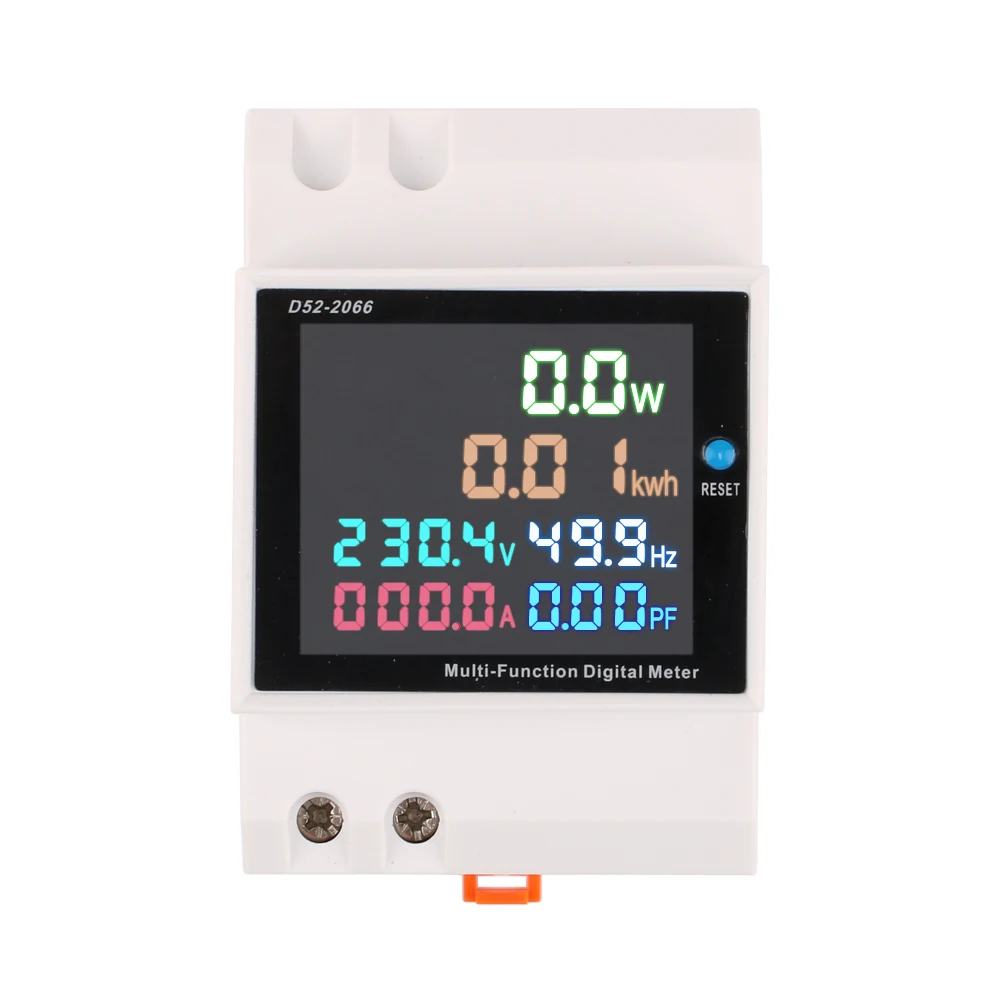 AC monitor 110V 220V 380V 100A Voltage Current Power Factor Active KWH Electric energy Frequency meter VOLT AMP