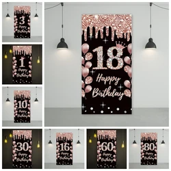 Photography Background for 18st Birthday Party 1/3/15/18/21/30/40/60/80st Backdrop for Birthday Theme Decor Photo Booth 1mx2m