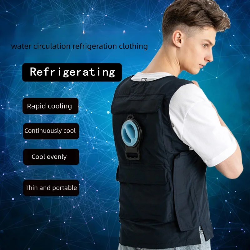 

Outdoor Summer Cooling Vest Air Conditioning Clothes Adjustable Self Suction Pump Fishing Ice Waistcoat Ice Water Circulation