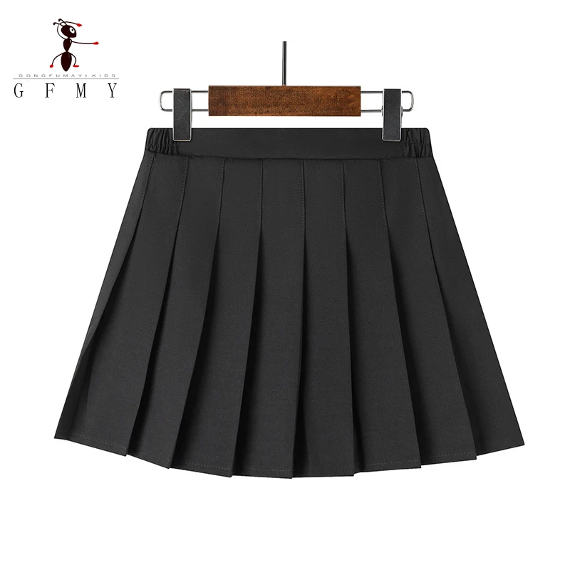 الفتيات مطوي تنورة الكورية نمط 2025 جديد تنوعا Preppy الابتدائية زي مدرسي تنورة قصيرة للأطفال بلون 3-16T