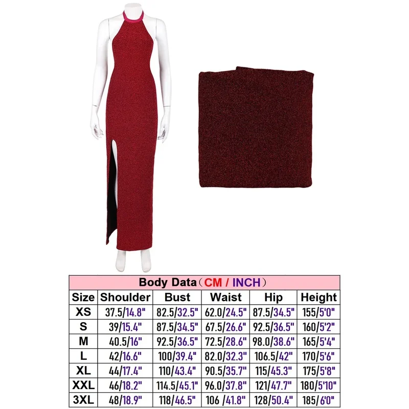 RGD4 Fantasia John Wick Ballerina Rooney Cosplay Red Dress 2025 Movie Disfraz Costume Women Female Halloween Carnival Part DP[7/