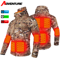 Motorcycle Hooded Jacket Heated Jacket USB Electric Heating Jackets Camping  Keep Warm Winter Heated Clothes Heating Equipment