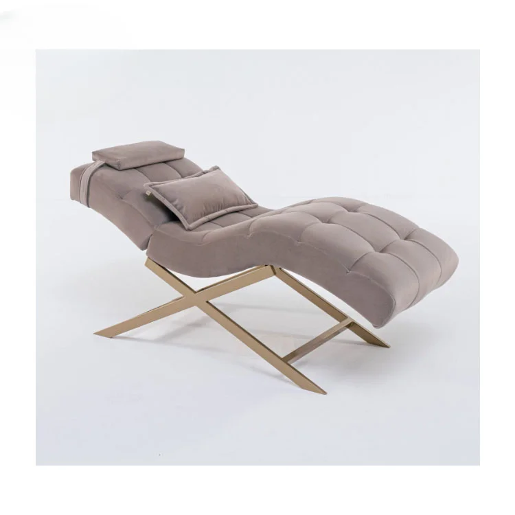 2024 New Arrival Modern Massage Table Spa Brown Velvet Beauty Salon Eyelash Bed Luxury Curved Lash Bed