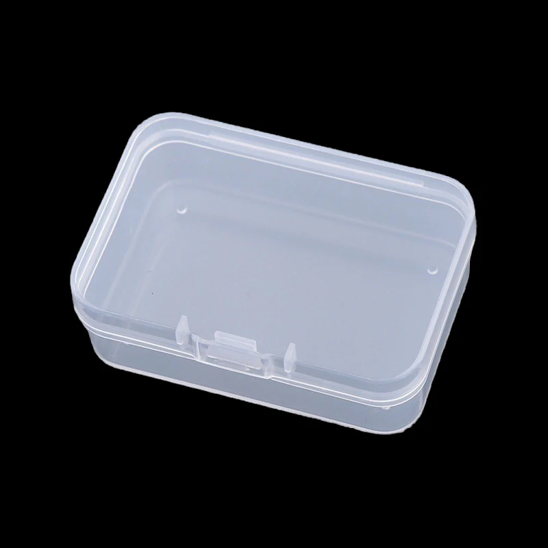 2PCS Transparent Storage Box Square Small Items Case Packing Boxes Jewelry Beads Container Sundries Organizer Fishing Tools