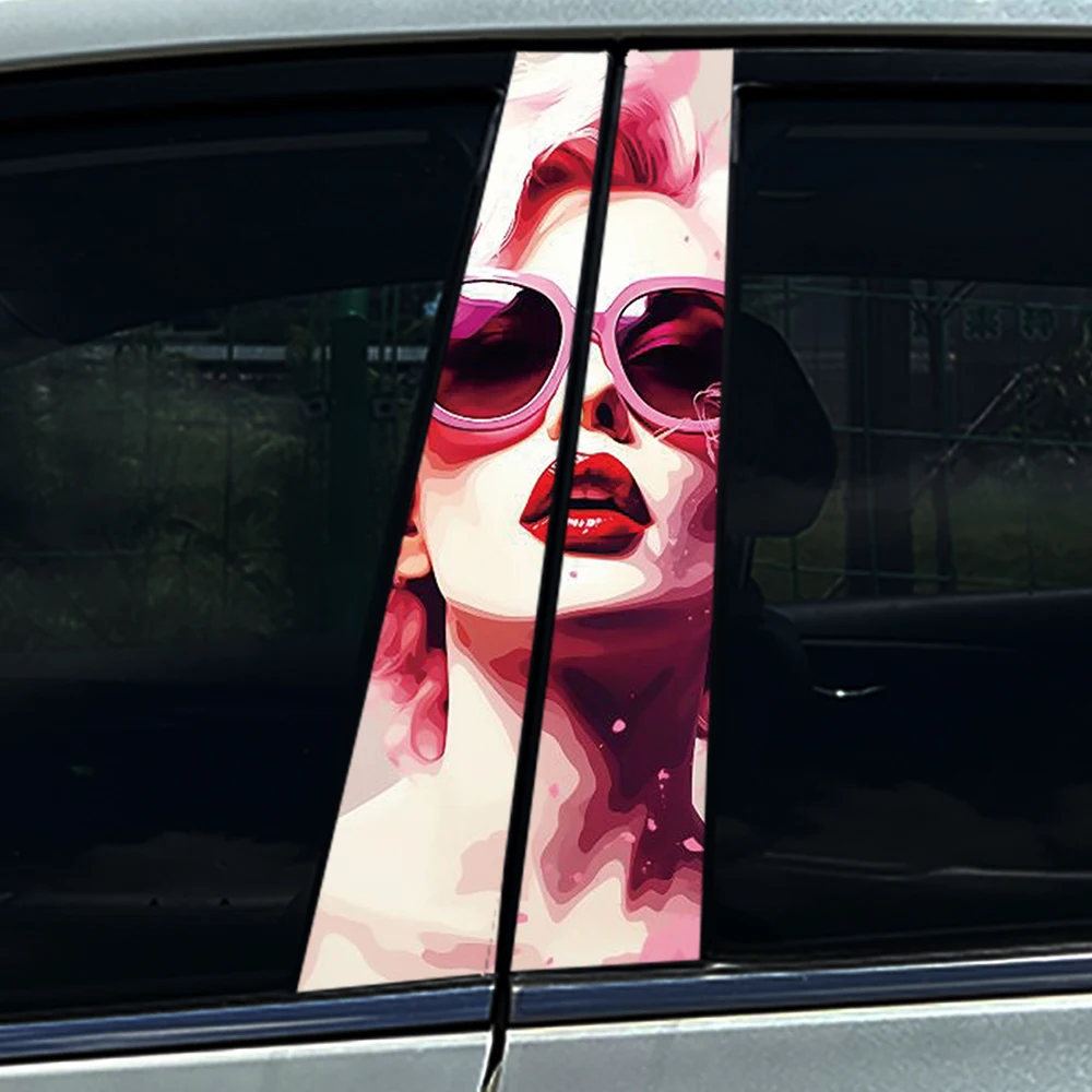 3D Printing Vinyl - 2 adet pembe Pop Art güzellik
