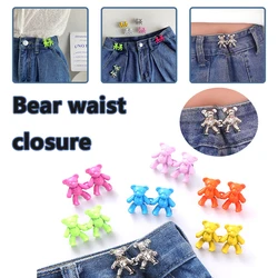 Bear Waist Closure Pair Of Buttons Removable No Nail Buttons No Sewing Waist Closure Buttons Pants Waist Modification Buttons