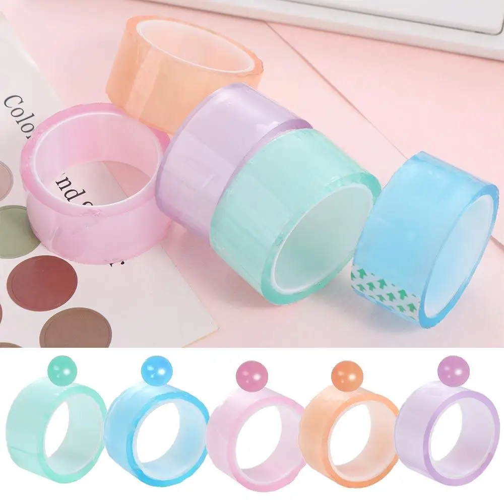 Relaxing Toy Sticky Ball Rolling Tapes DIY Colorful Rolls Adhesive Tapes Crafting Making Colored Ball Ball Sticky Tapes
