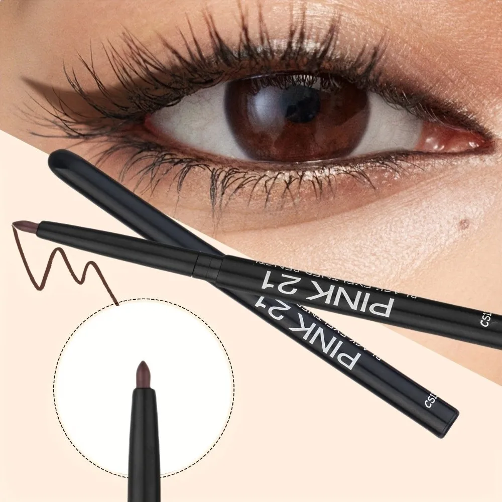 3pcs Sweat-Proof Black Eyeliner Pencils Smudge-Proof Long-Lasting Eye Makeup Easy Glide Formula Black Color Eyebrow Eyeliner Pen