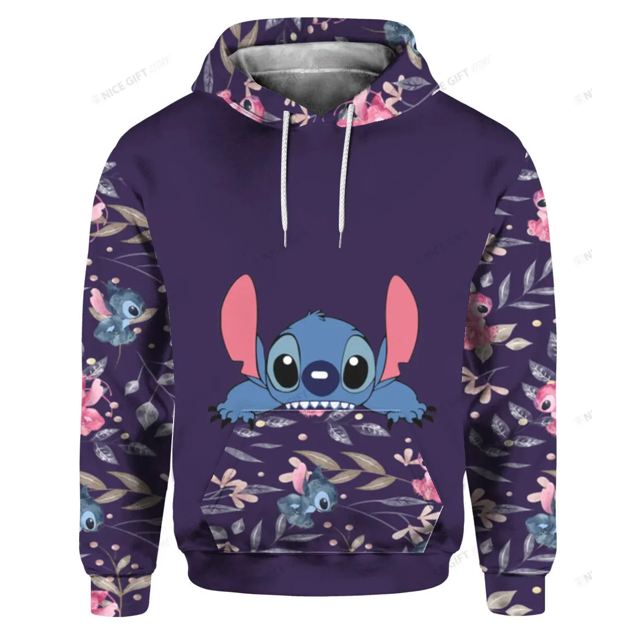 Men and Women\'s Zip Up Hoodie, Stitch Cartoon Anime, Oversized Sweatshirt, Casual Coat, , Spring, Autumn, New, 2024