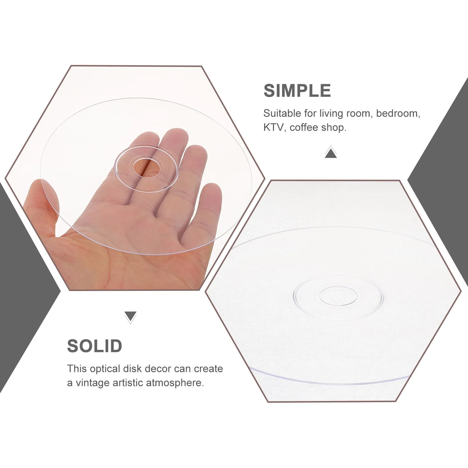 

10 Pcs Reflective CD Decoration Durable Safe Silver Retro Style Garden Ornaments DIY Crafts Decorative Disks Wall Optic