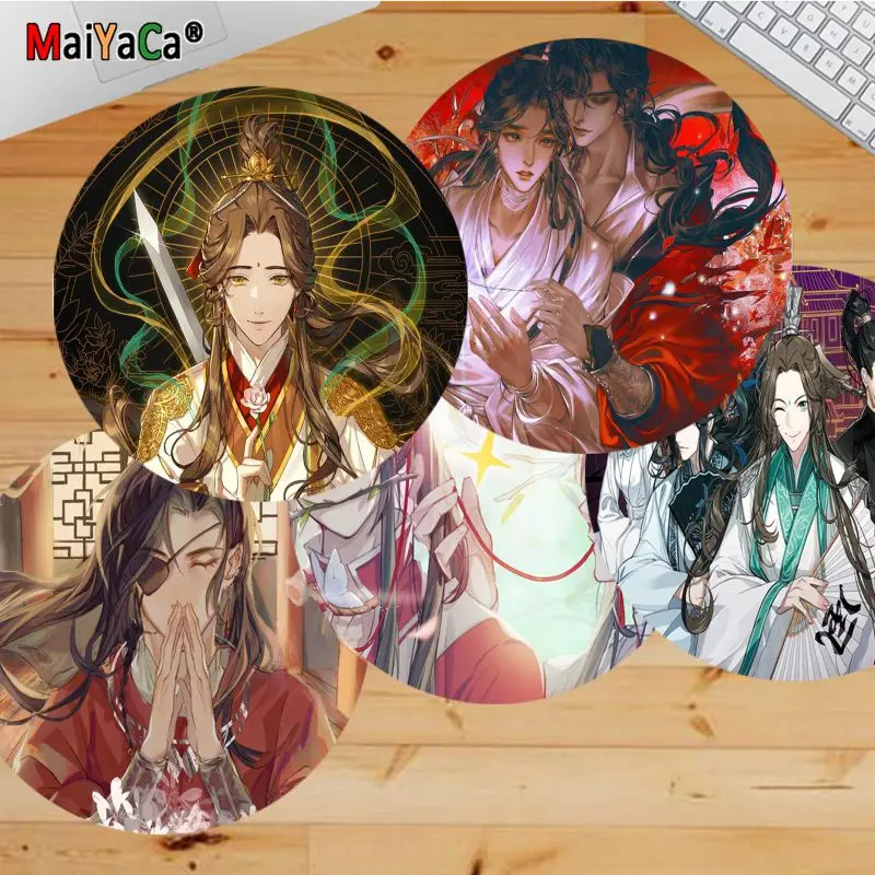 

Tian Guan Ci Fu Mousepad Round Custom Skin Office Computer Desk Mat Table Keyboard Big Cushion Non-slip Office Desk Accessories