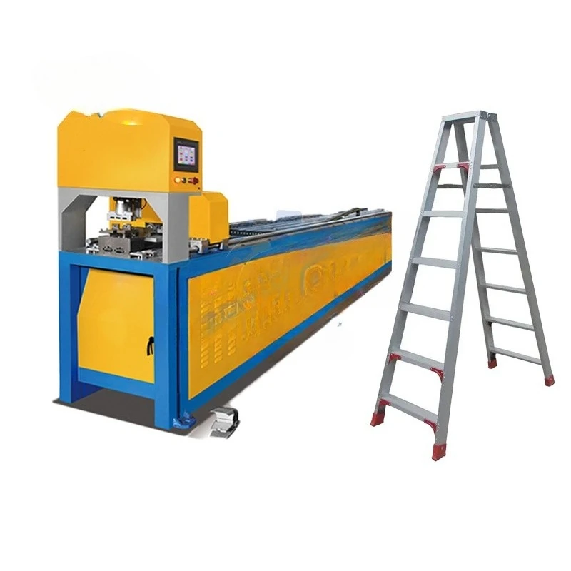 Automatic aluminum ladder punching machine and ladder riveting machine