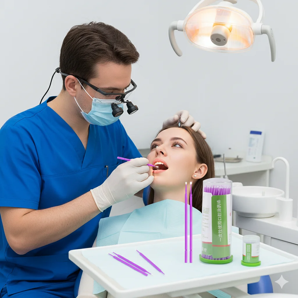 100Pcs Dental Micro Brushes Disposable Micro Applicator Brushes for Resin Adhesive Bonding Bleaching Lab & Clinic Use - Image 2