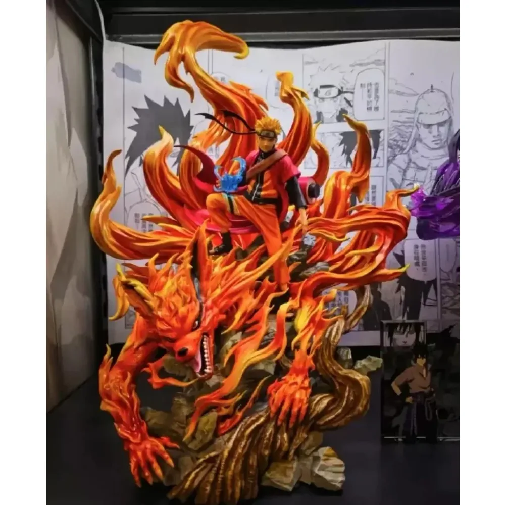

43cm Gk Bandai Naruto Uzumaki Kurama Mode Anime Action Figure PVC Model Toy Statue Collection for Home Decor Fans Birthday Gift
