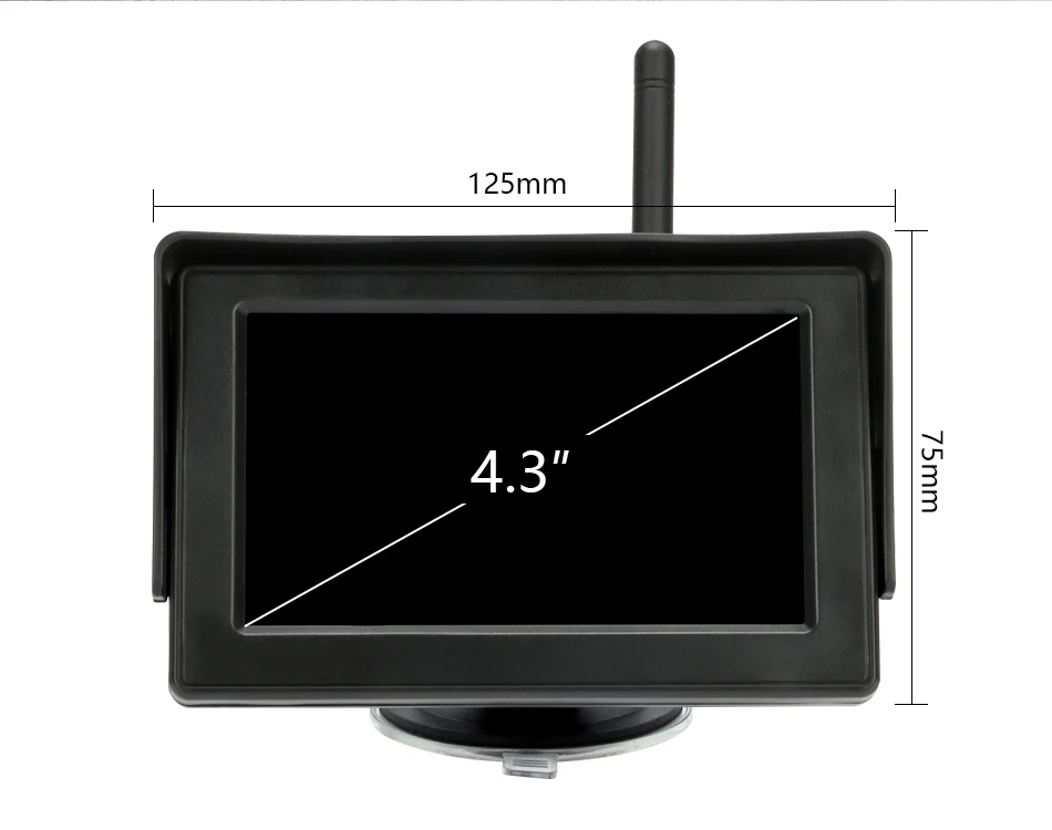 Boxer Model 7 Inch Rear View Mirror Car Reverse Camera With Brake Light
