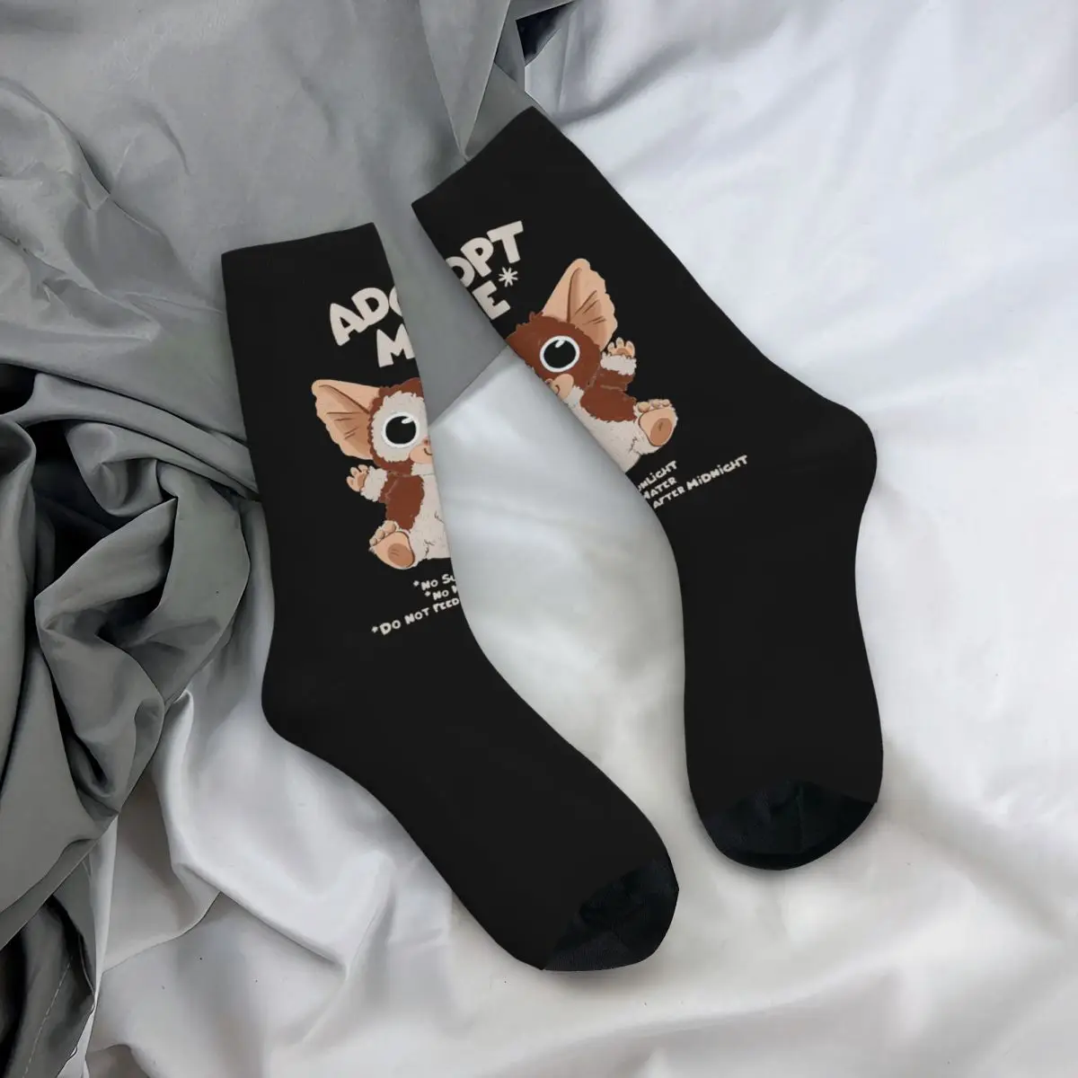 Retro Cute Gremlins Monster Skateboard Socks Mogwai Gremlin Gizmo 80s Movie Polyester Middle Tube Socks for Women Men Non-slip