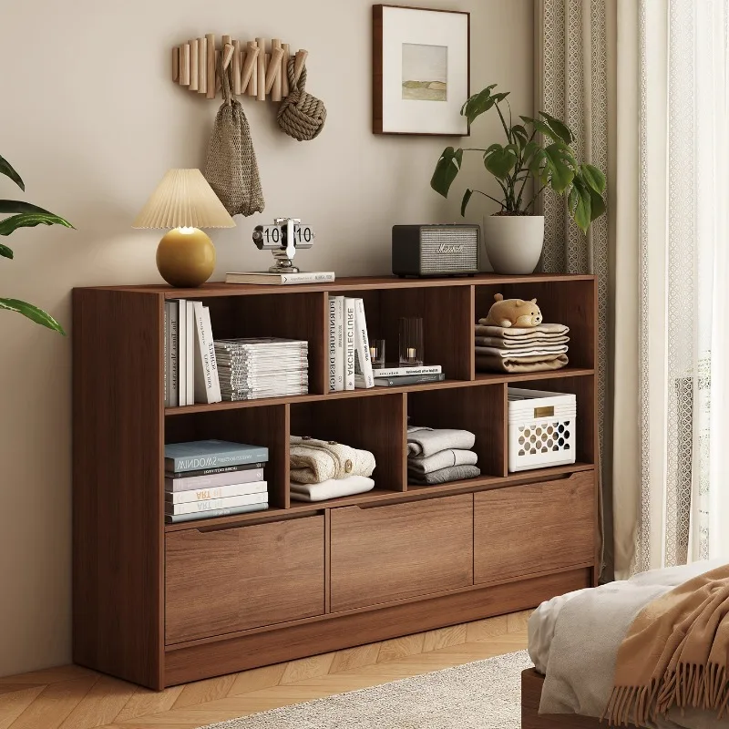 

Wall locker retro log wind living room display cabinet household storage cabinet