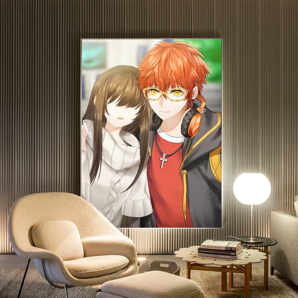 Mystic Messenger poster Vintage Sticky Whitepaper Prints poster opere d\'arte poster adesivi murali