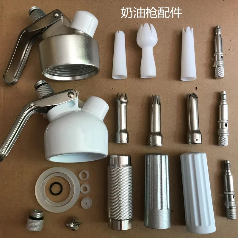 

The product can be customized.spout, cake sleeve, cartridge magazine, nut, shaft, silicone fittings, cream gun cover