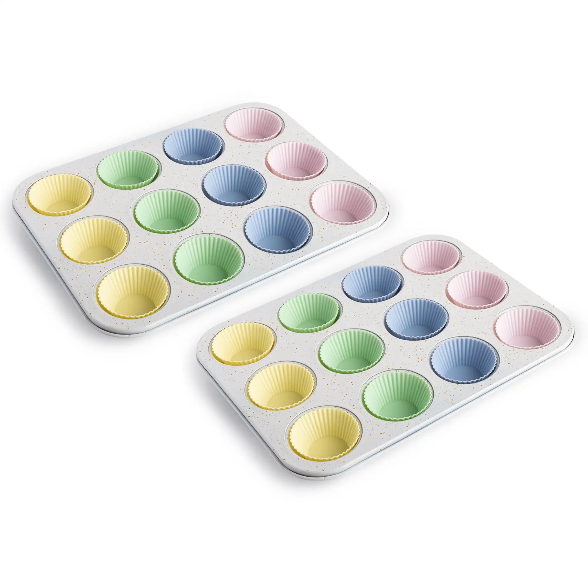 

2-Pack 12 Cup Non-Stick Muffin Pan with Silicone Liners
