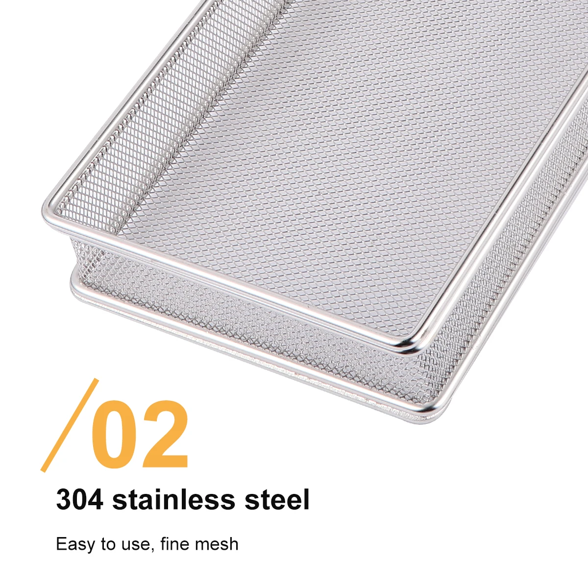 

Stainless Steel Snack Basket Fine Mesh A Pattern Long Handle Frying Strainer For French Fries Potatoes Oil Drainage Fried