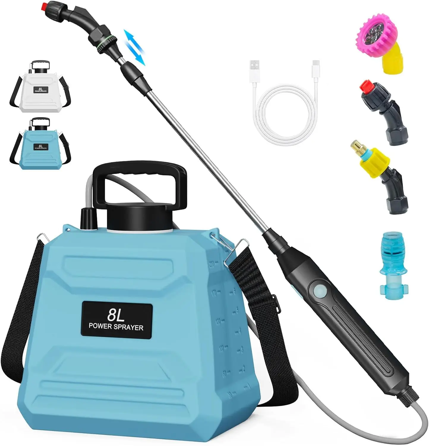 

Shoulder Style Electric Sprayer 5L/8L Watering Can With Spray Gun Automatic Garden Plant Mister USB Rechargeable Irrigation Tool
