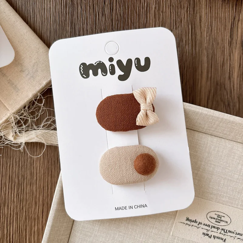 Детские заколки для волос, мини-защелки, 2 шт., цвет омбре, маленький размер, нескользящие держатели с бахромой для маленьких девочек, милые корейские