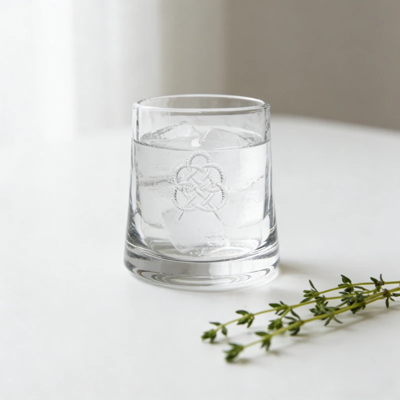 Embroidery Rope Whisky Glass Thick Transparent Drinking Cup Household Spirits Tumbler for Home Bar Cocktail Daily Water Drinking