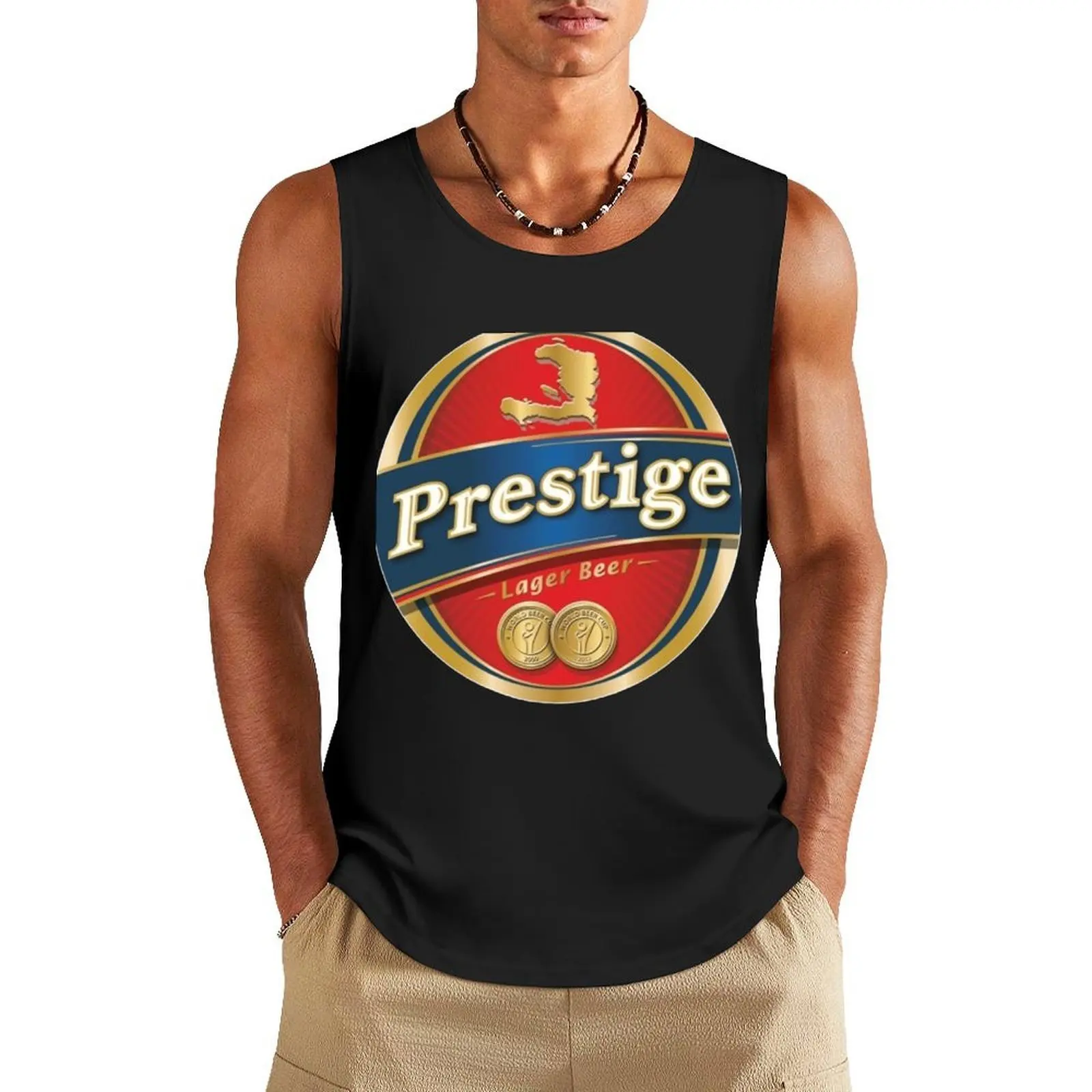 

Prestige Beer Tank Top bodybuilding men clothes man sexycostume training weight vest gym