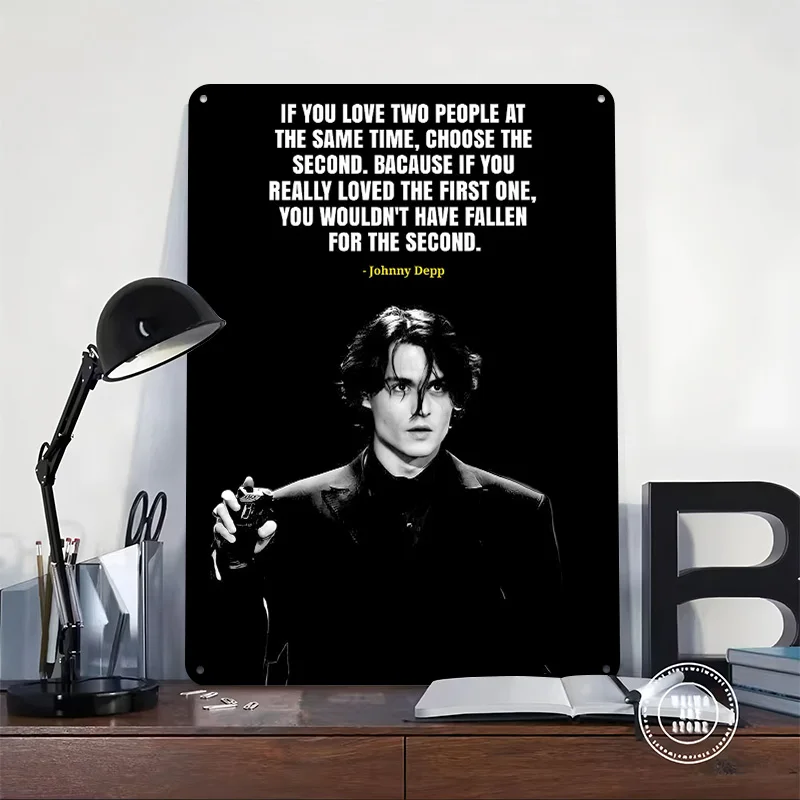 Johnny Depp Quotes Personalized 3D Textured Metal Poster Wall Art Vintage Tin Signs for Decoration Room Decor Luxury Wand Deko