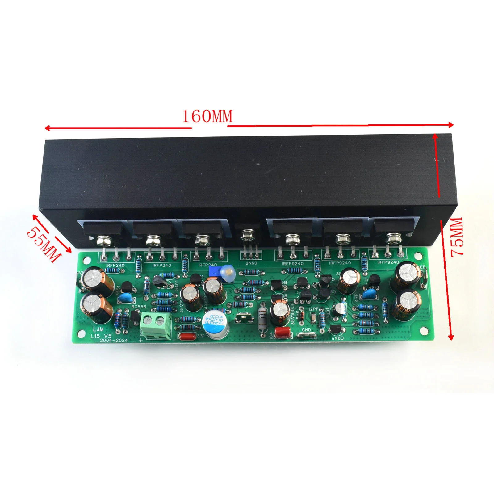 Heatsink - 1 buah papan amplifier mono LJM