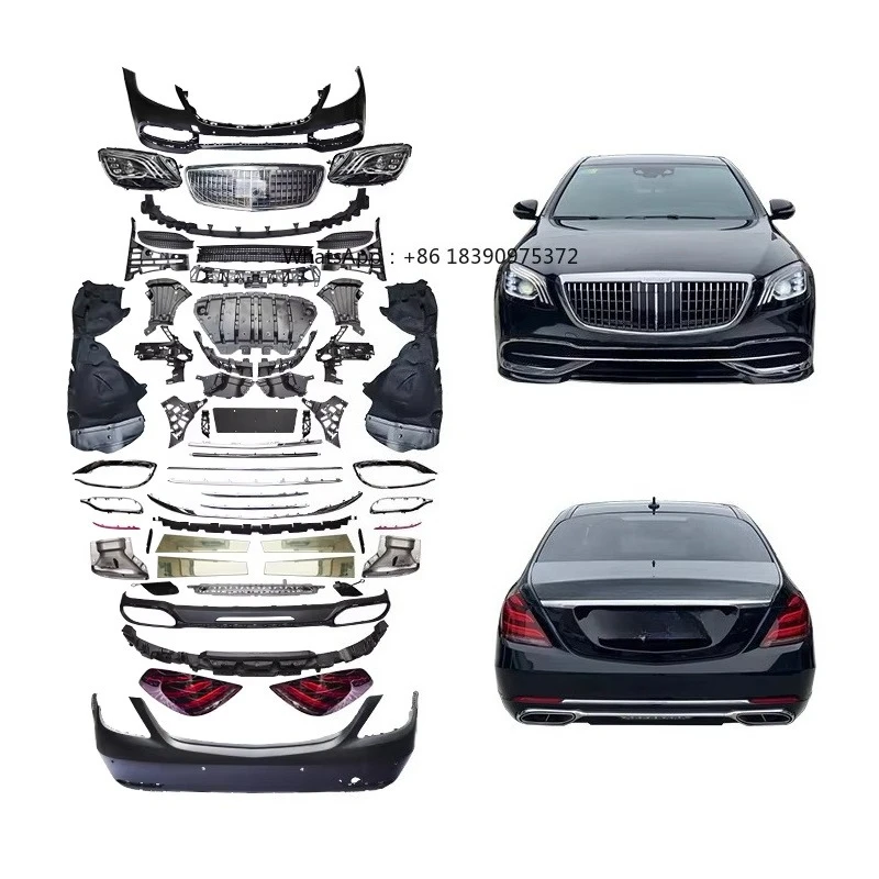 

Car Modification Front Bumper Headlights Rear Bumper Taillights for 2013-2018 W222 Upgrade S680 Car Bodykit