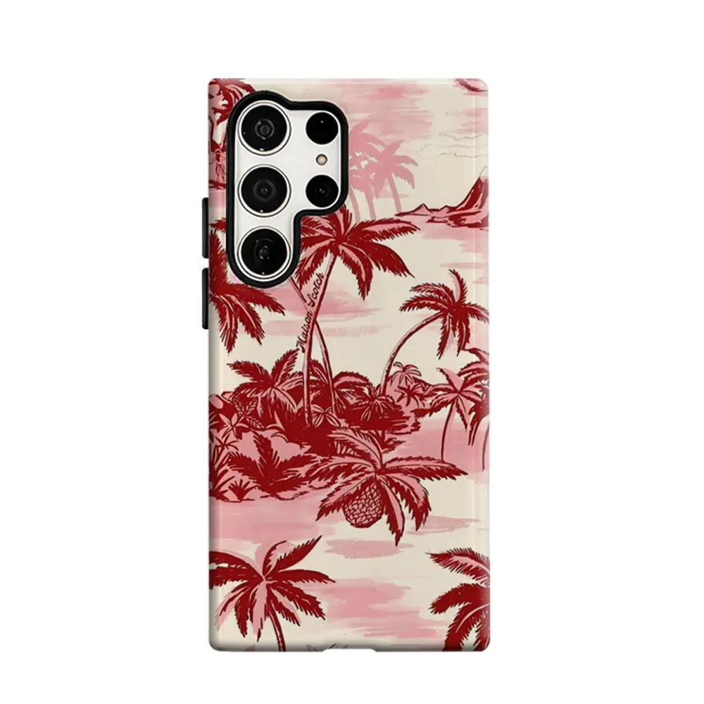 CaseLumi Phone Case For Samsung Galaxy S25 S24 S23 Ultra Plus HD Hard Tropical Dream Double Layer Cover Film Shell