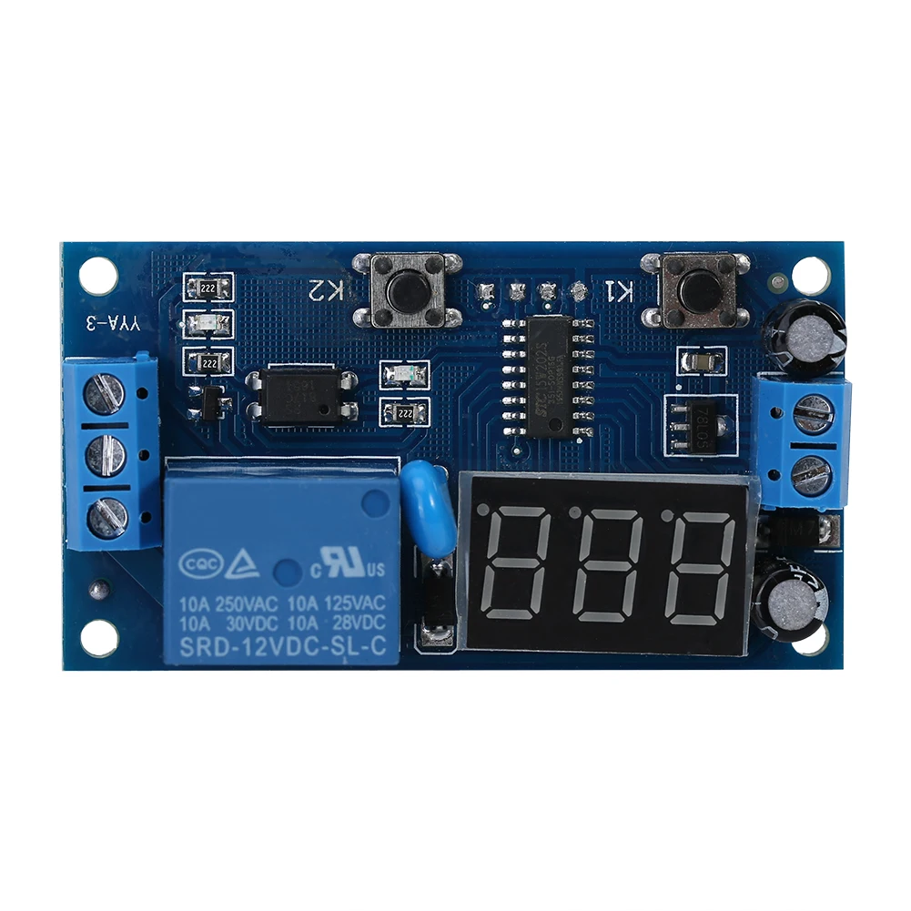 Timer  Module  12V Cycle Delay Timer  Adjustable Relay Module Board Infinite Loop with LED Display Timer Module
