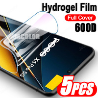 5pcs Full Cover Hydrogel Film For Xiaomi Poco X6 X5 X4 Pro 5G GT X 6 5 4GT 5Pro 6Pro 4Pro X6Pro X5Pro Water Gel Screen Protector
