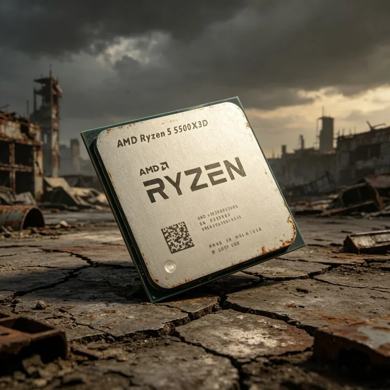 CPU AMD Ryzen5 5500X3D Premium de 6 Núcleos y 12 Subprocesos, 3 GHz, 96 MB de Caché, AM4, DDR4, Sin Ventilador