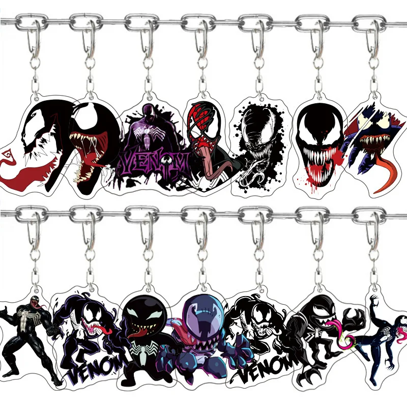 

Venom Eddie Brock Avengers Acrylic Keychain Jewelry Fans Gifts Bag Charm Keyring Cute Key Chain Pendant Accessories Collection