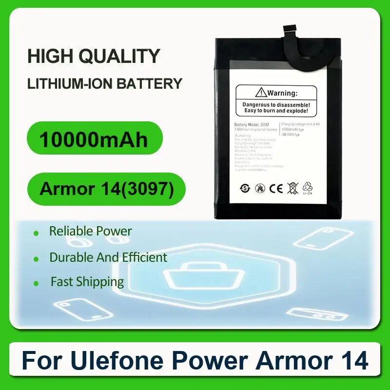 Replacement Mobile Phone Battery For Ulefone Power Armor 14 Armor 14(3097) 10000mAh