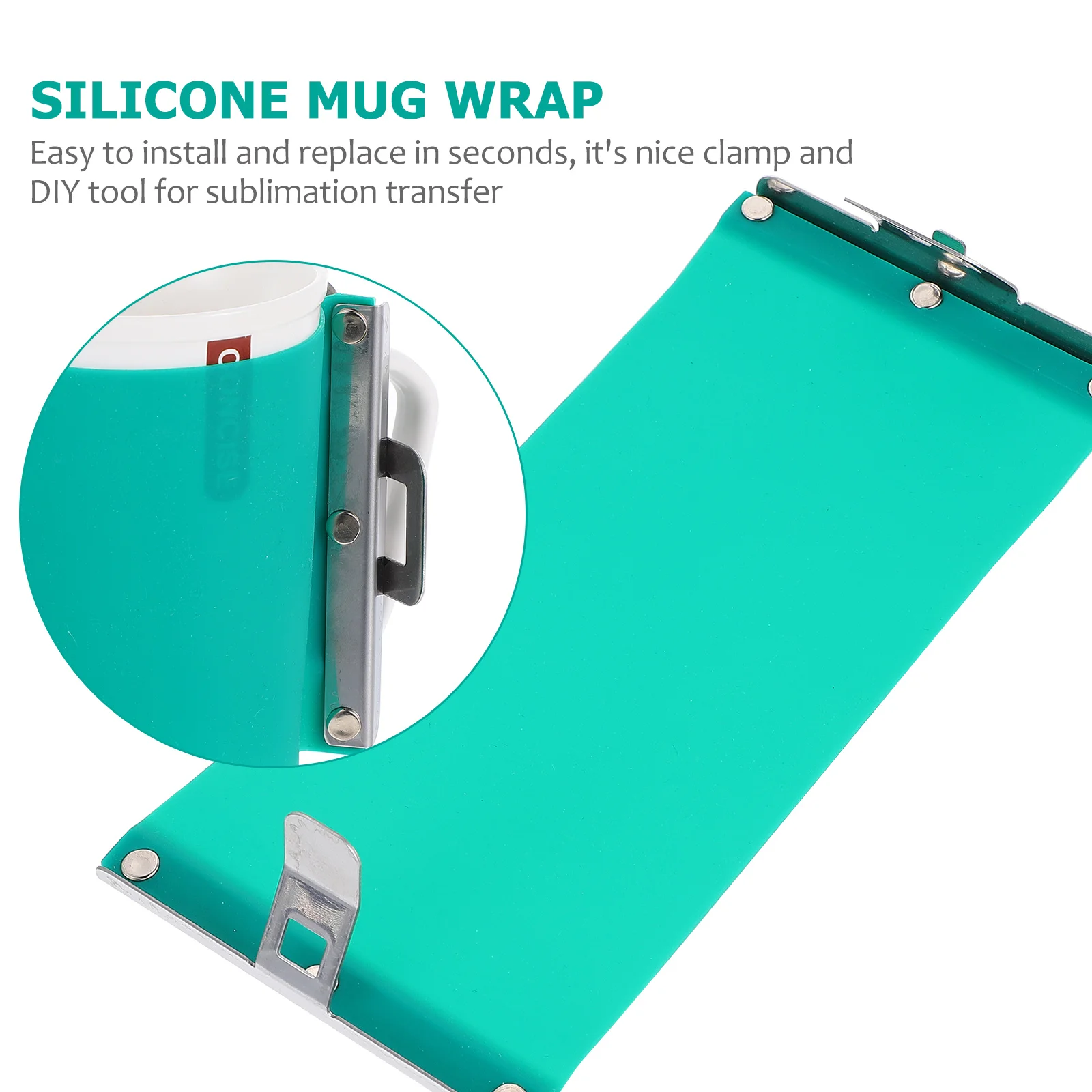 

3 D Mug Clip Mugs Leakproof Mold Clamps Tumbler Wrap Heat Transfer Sublimation Printing Glass Travel