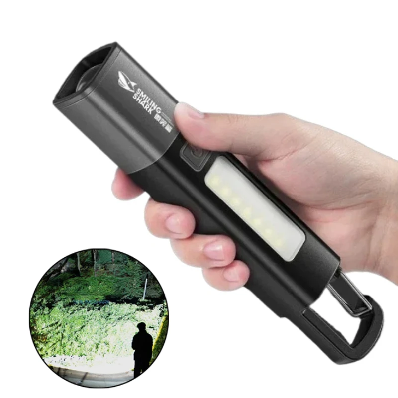 

SMILING SHARK SD1023 LED Flashlight Torch XPE Super Bright USB Rechargeable Waterproof Flashlights Outdoor Camping Lights