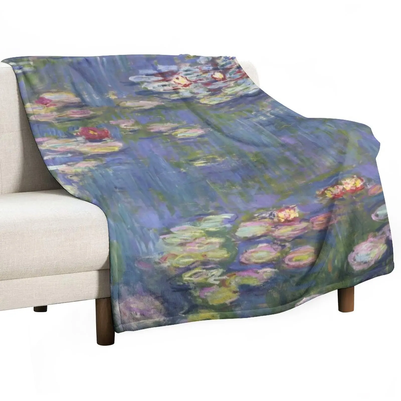 Claude Monet - Water Lilies (1916) Throw Blanket Multi-Purpose Luxury St Blankets